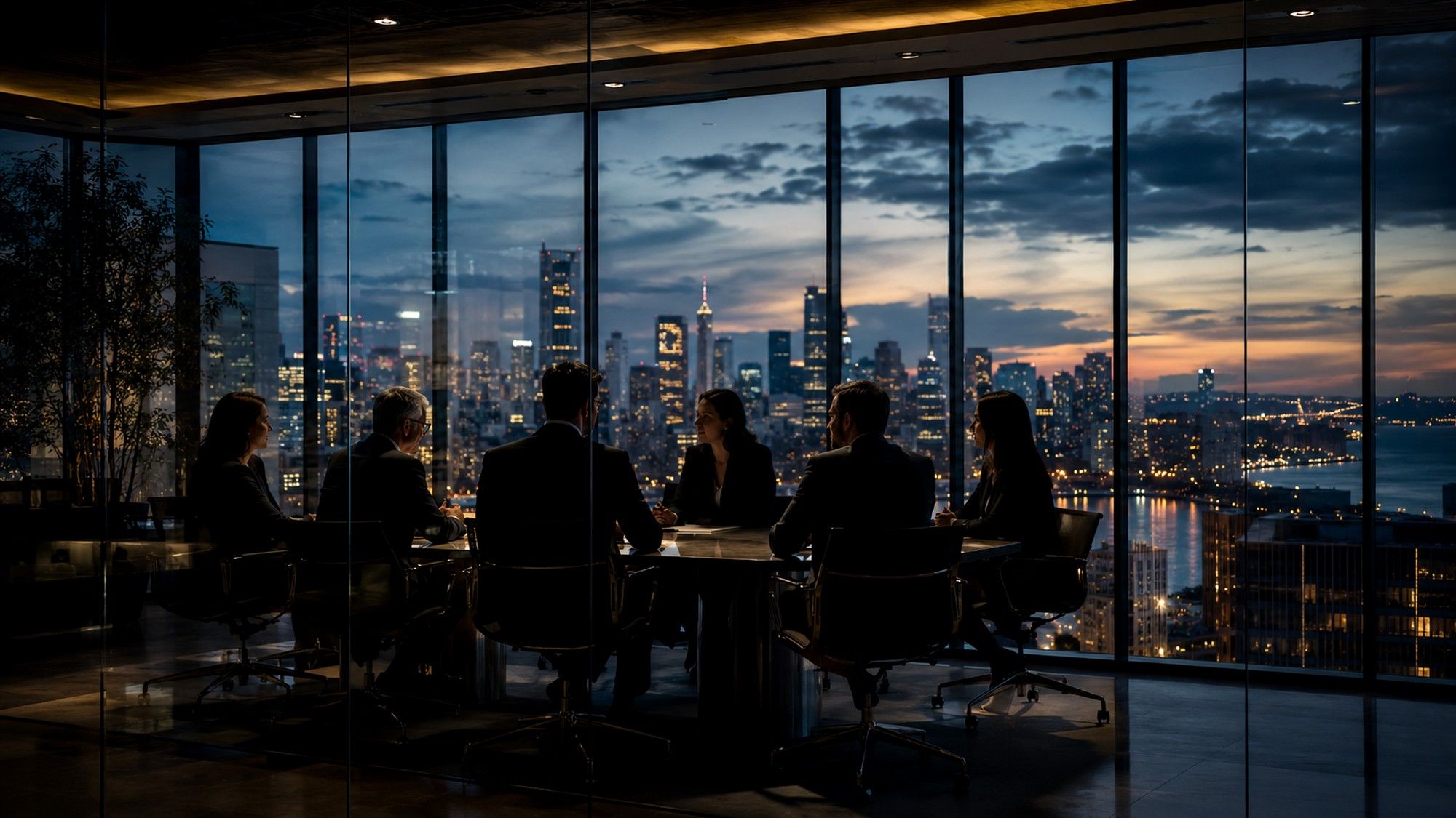 Thunderhawk executive team at dusk