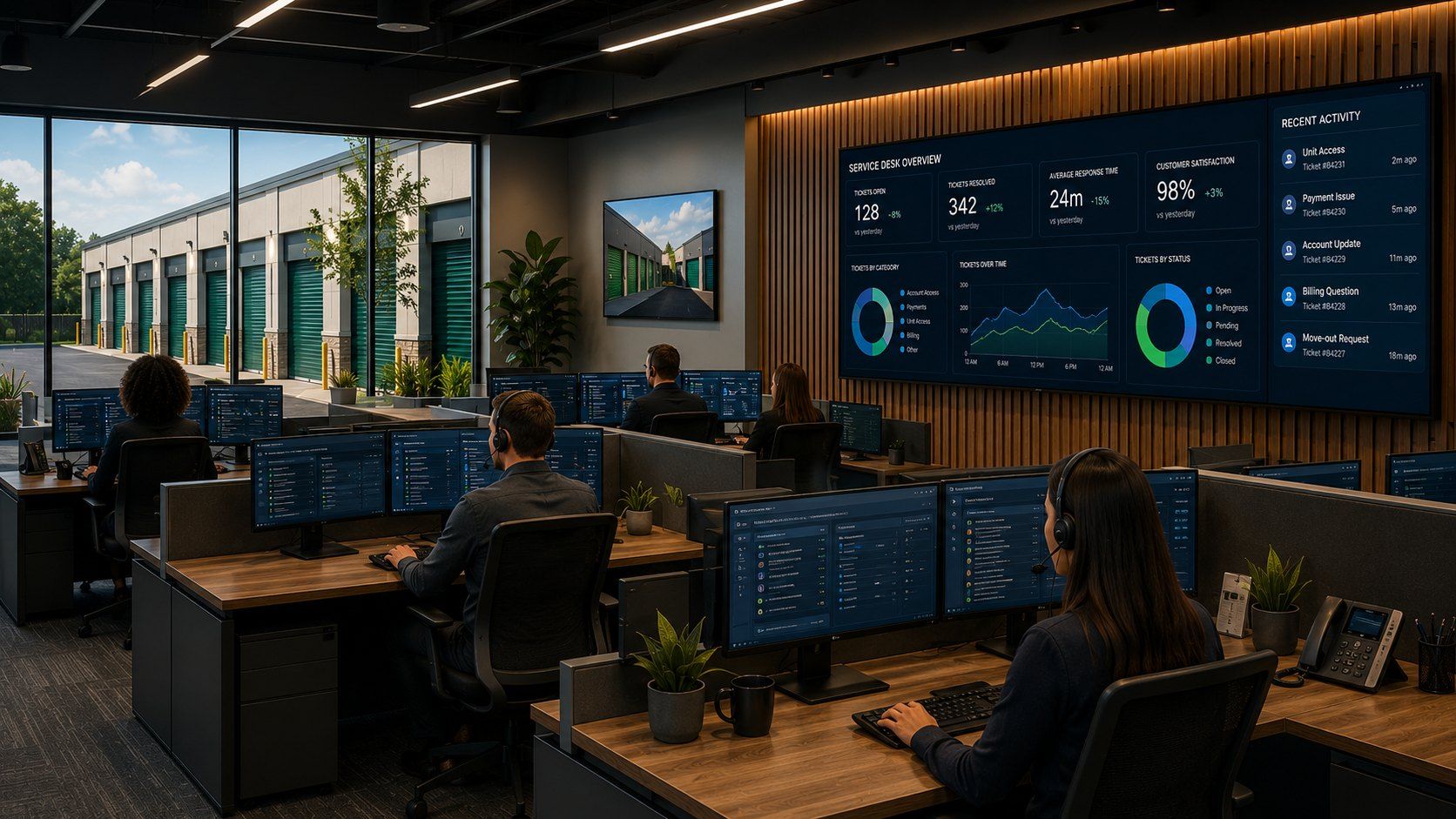 Service desk supporting a self-storage REIT acquisition integration