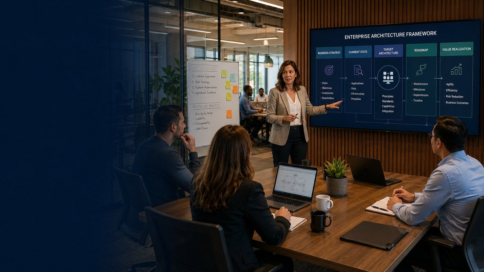 Enterprise architecture session for an advisory firm technology buildout