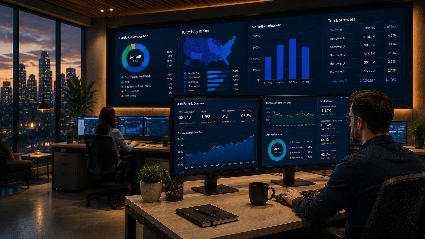 Loan-portfolio analytics for a modernized loan-servicing platform